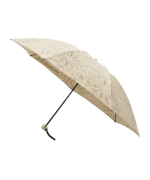 ランバンオンブルー(LANVIN en Bleu)手書きフラワー折りたたみ傘 雨傘】ランバン オン ブルー (LANVIN en Bleu) 手書きフラワー