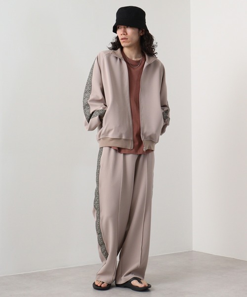 FUNALIVE(ファンアライブ)の「ポリストレッチ ジャガードライン トラックジャケット(ブルゾン・メンズ・ブラック/ベージュ/カーキ・M/L/XL)」の13枚目の写真