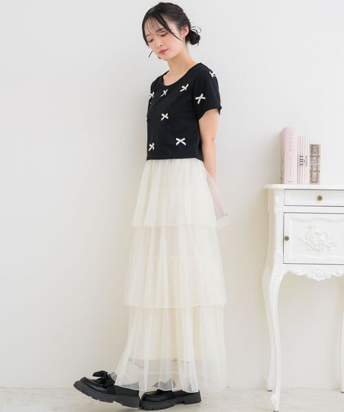 ems excite（エムズエキサイト）の「アソートチュールティアードSK（スカート・レディース・ホワイト系その他/ブルー/ブラック・FREE）」の6枚目の写真