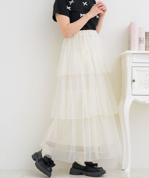 ems excite（エムズエキサイト）の「アソートチュールティアードSK（スカート・レディース・ホワイト系その他/ブルー/ブラック・FREE）」の10枚目の写真