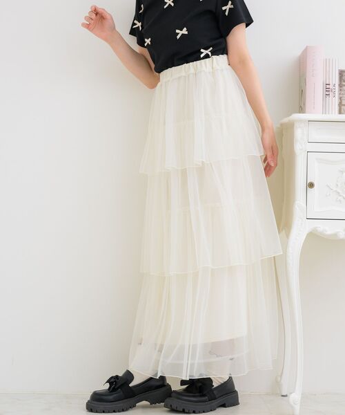 ems excite（エムズエキサイト）の「アソートチュールティアードSK（スカート・レディース・ホワイト系その他/ブルー/ブラック・FREE）」の11枚目の写真