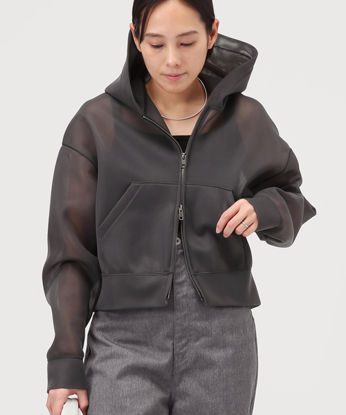 AP STUDIO（エーピーストゥディオ）の「シアーフーディー（パーカー・レディース・グレー・FREE）」の13枚目の写真