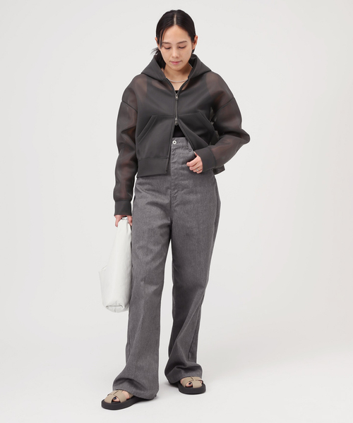 AP STUDIO（エーピーストゥディオ）の「シアーフーディー（パーカー・レディース・グレー・FREE）」の6枚目の写真