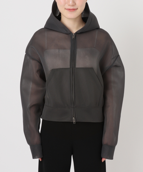 AP STUDIO（エーピーストゥディオ）の「シアーフーディー（パーカー・レディース・グレー・FREE）」の15枚目の写真