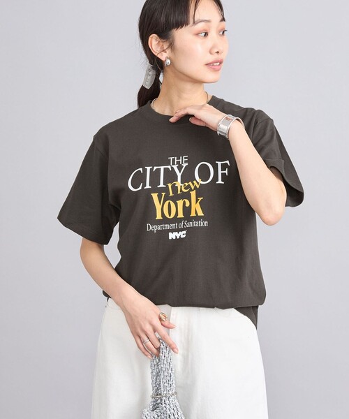 coen(コーエン)の「ROCK STANLEY(ロックスタンレー)別注NYCロゴプリントTシャツ(Tシャツ/カットソー・レディース・オフホワイト/ライトピンク/ダークグレー/その他1/その他3・M/L)」の1枚目の写真
