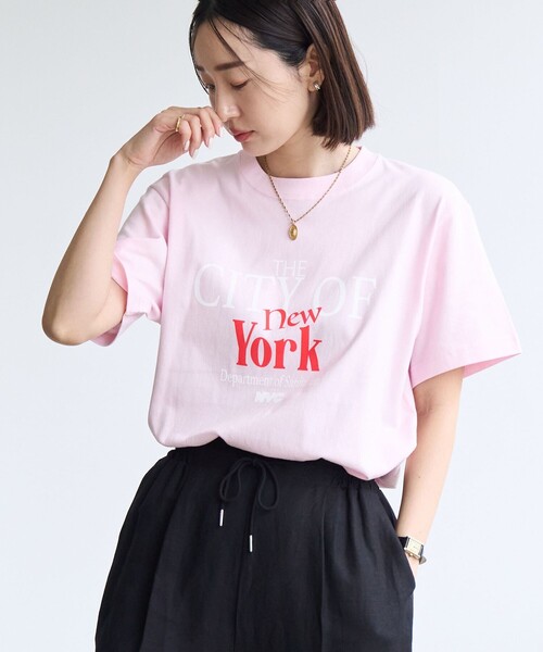 coen(コーエン)の「ROCK STANLEY(ロックスタンレー)別注NYCロゴプリントTシャツ(Tシャツ/カットソー・レディース・オフホワイト/ライトピンク/ダークグレー/その他1/その他3・M/L)」の7枚目の写真