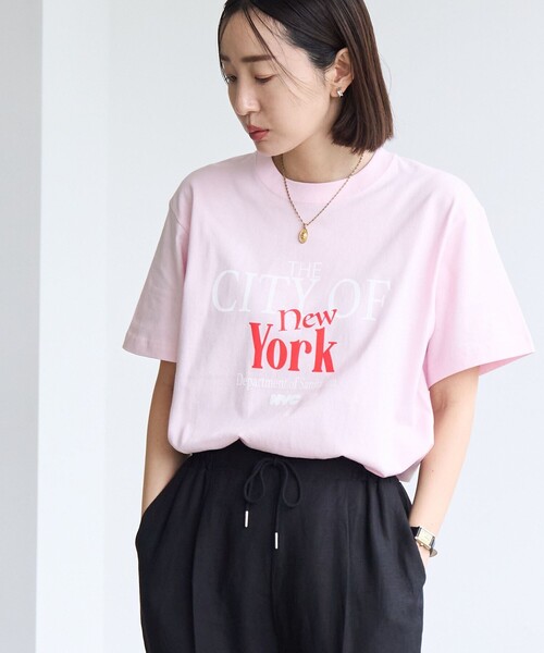 coen(コーエン)の「ROCK STANLEY(ロックスタンレー)別注NYCロゴプリントTシャツ(Tシャツ/カットソー・レディース・オフホワイト/ライトピンク/ダークグレー/その他1/その他3・M/L)」の8枚目の写真