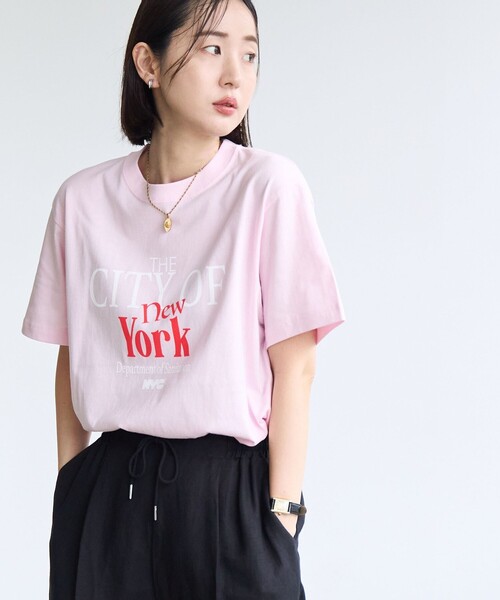 coen(コーエン)の「ROCK STANLEY(ロックスタンレー)別注NYCロゴプリントTシャツ(Tシャツ/カットソー・レディース・オフホワイト/ライトピンク/ダークグレー/その他1/その他3・M/L)」の9枚目の写真
