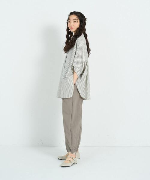 conges payes ADIEU TRISTESSE（コンジェ ペイエ アデュートリステス）の「アソートカラーポンチョシャツ（シャツ/ブラウス・レディース・ストライプ/グリーン・38）」の12枚目の写真