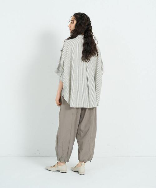 conges payes ADIEU TRISTESSE（コンジェ ペイエ アデュートリステス）の「アソートカラーポンチョシャツ（シャツ/ブラウス・レディース・ストライプ/グリーン・38）」の13枚目の写真