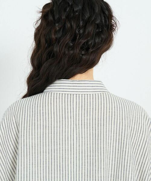 conges payes ADIEU TRISTESSE（コンジェ ペイエ アデュートリステス）の「アソートカラーポンチョシャツ（シャツ/ブラウス・レディース・ストライプ/グリーン・38）」の18枚目の写真