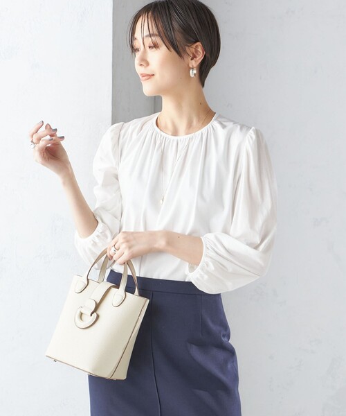 セール】〈手洗い可能〉ALBINI ギャザー スリーブ プルオーバー