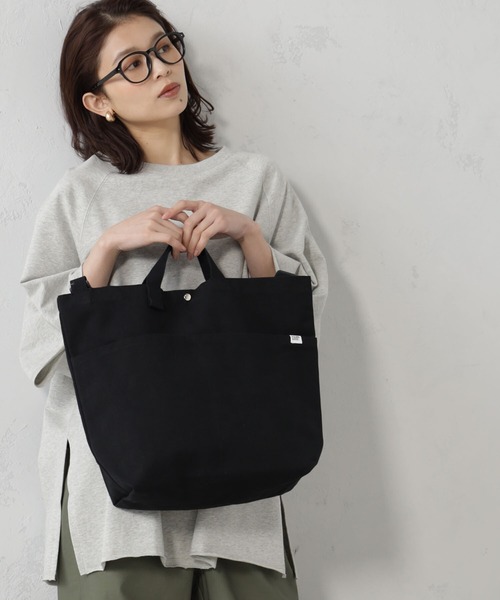 FOUND GOOD(ファウンドグッド)の「キャンバストートL(トートバッグ・レディース・アイボリー/グレー系/グリーン系8/ブラウン系/グレー系8/ブラック・FREE)」の10枚目の写真