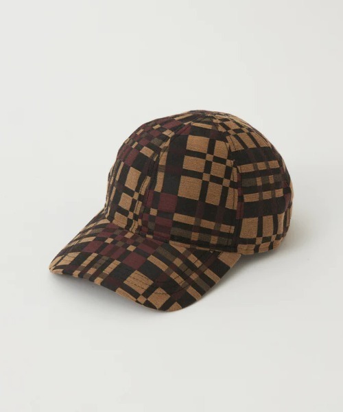 3D CHECK JACQUARD 6 PANEL CAP