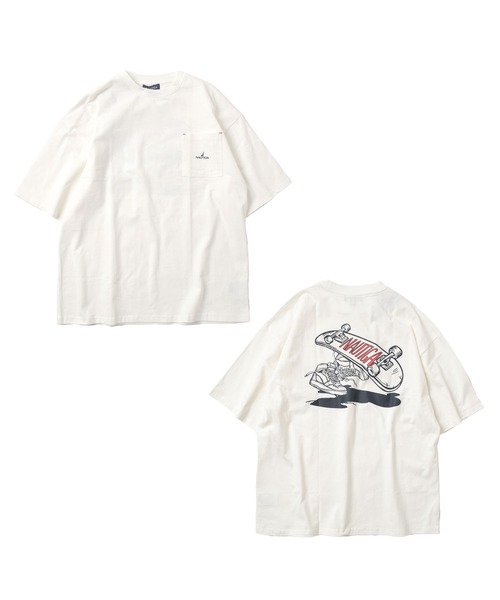 NAUTICA（ノーティカ）の「【NAUTICA】バックスケーターロゴ半袖Tシャツ（Tシャツ/カットソー・キッズ・ライトブルー/ホワイト/ネイビー・M/L/XL）」の2枚目の写真