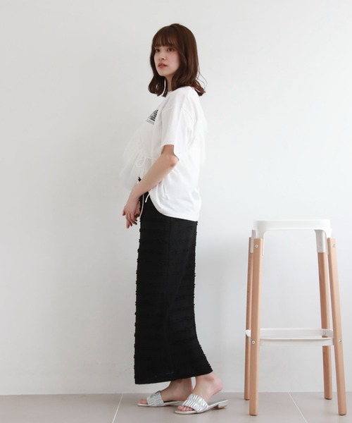 archives（アルシーヴ）の「フリルレースカットタイトスカート（スカート・レディース・ブラック/オフホワイト/グリーン・MEDIUM）」の19枚目の写真