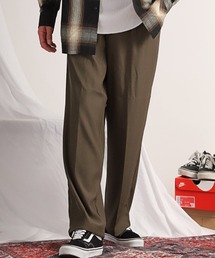 LUXSTYLE | ストレッチタックワイドパンツ(スラックス)