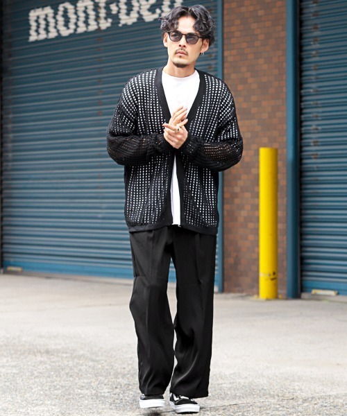 LUXSTYLE（ラグスタイル）の「ストレッチタックワイドパンツ（スラックス・メンズ・ブラウン/チャコール/ブラック/グレー・M/L/XL）」の7枚目の写真