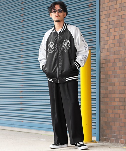 LUXSTYLE（ラグスタイル）の「ストレッチタックワイドパンツ（スラックス・メンズ・ブラウン/チャコール/ブラック/グレー・M/L/XL）」の8枚目の写真