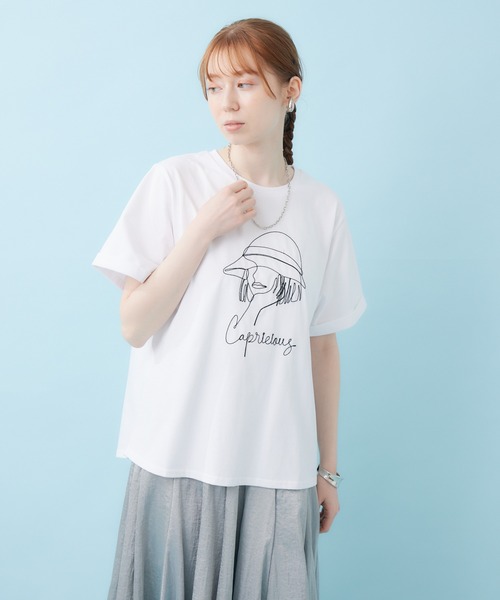 ROSIEE（ロージー）の「ROSIEE 女の子コード刺繍T（Tシャツ/カットソー・レディース・ホワイト/ブラック・FREE）」の14枚目の写真