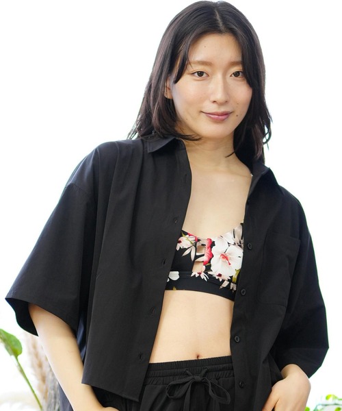 Ungrid（アングリッド）の「【ムラサキスポーツ限定】UNGRID/アングリッド 水陸両用/ユーティリティー 半袖シャツ/セットアップ対応  240401（シャツ/ブラウス・レディース・ブラック/ブルー・M）」の2枚目の写真