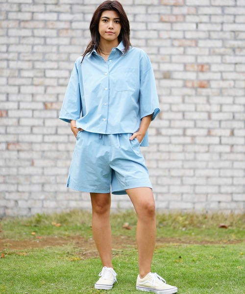 Ungrid（アングリッド）の「【ムラサキスポーツ限定】UNGRID/アングリッド 水陸両用/ユーティリティー 半袖シャツ/セットアップ対応  240401（シャツ/ブラウス・レディース・ブラック/ブルー・M）」の7枚目の写真