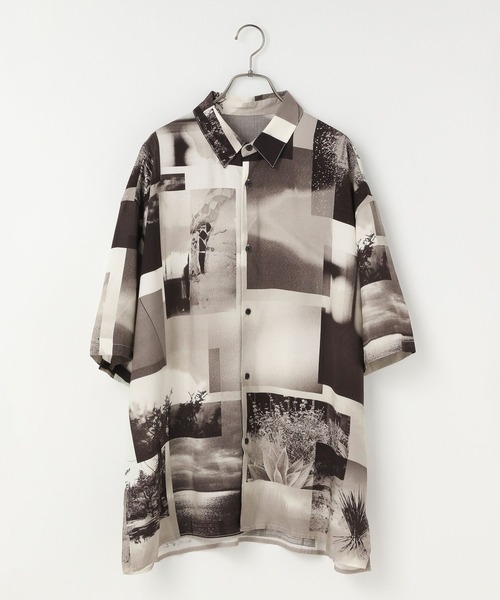 LOWRYS FARM（ローリーズファーム）の「フォトコラージュシャツＳＳ　120680（シャツ/ブラウス・メンズ・ホワイト/ネイビー/オレンジ・MEDIUM/LARGE）」の9枚目の写真