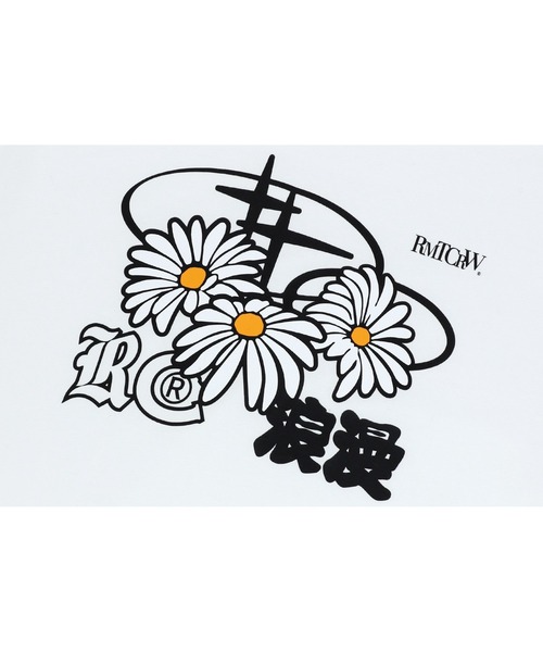 【セール】A'GEM/9 × .kom 『ROMANTIC CROWN/ロマンティック クラウン』 TRIPLE DAISY MIXED LOGO TEE SHIRT/デージーロゴTシャツ（Tシャツ/カットソー）｜ROMANTIC CROWN（ロマンティッククラウン）