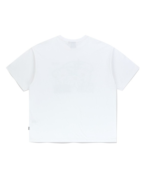 【セール】A'GEM/9 × .kom 『ROMANTIC CROWN/ロマンティック クラウン』 TRIPLE DAISY MIXED LOGO TEE SHIRT/デージーロゴTシャツ（Tシャツ/カットソー）｜ROMANTIC CROWN（ロマンティッククラウン）