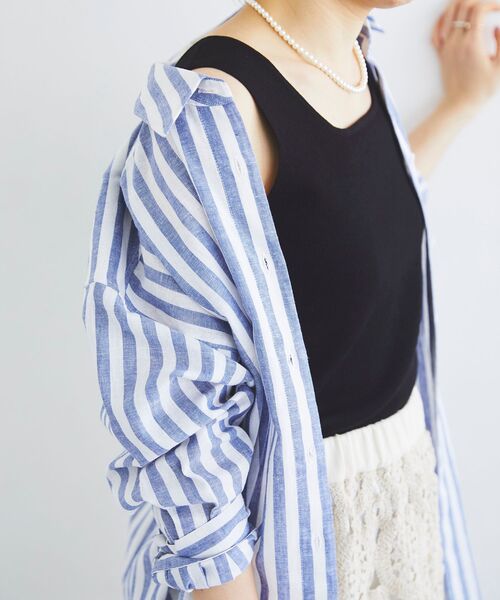 le.coeur blanc(ルクールブラン)の「スクエアニットタンク(タンクトップ・レディース・ブラック/ホワイト/ベージュ・38)」の16枚目の写真