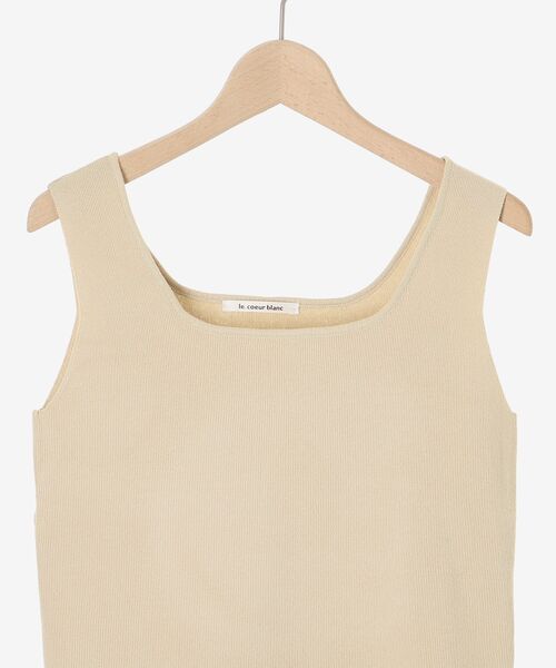 le.coeur blanc(ルクールブラン)の「スクエアニットタンク(タンクトップ・レディース・ブラック/ホワイト/ベージュ・38)」の22枚目の写真