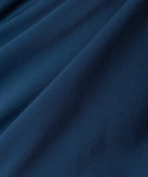 日本製 接触冷感 リサイクル ポリエステル ホリゾンタル カラー 七分袖 シャツ(GW)