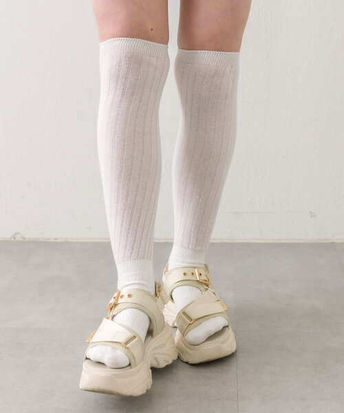 OLIVE des OLIVE（オリーブデオリーブ）の「セミシアルーズソックス　1041110150（ソックス/靴下・レディース・ホワイト/ライトグレー・FREE）」の13枚目の写真