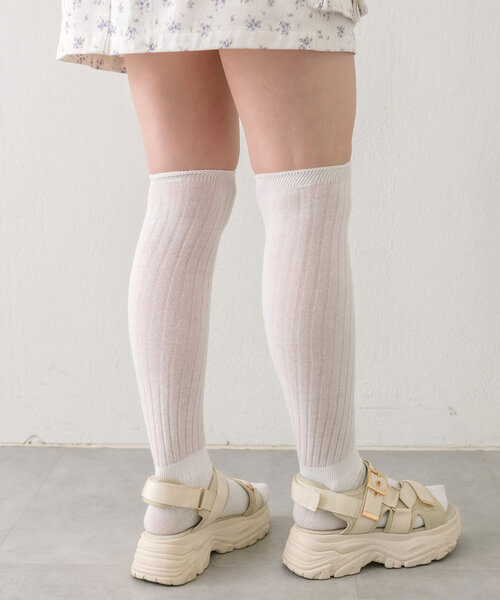 OLIVE des OLIVE（オリーブデオリーブ）の「セミシアルーズソックス　1041110150（ソックス/靴下・レディース・ホワイト/ライトグレー・FREE）」の14枚目の写真