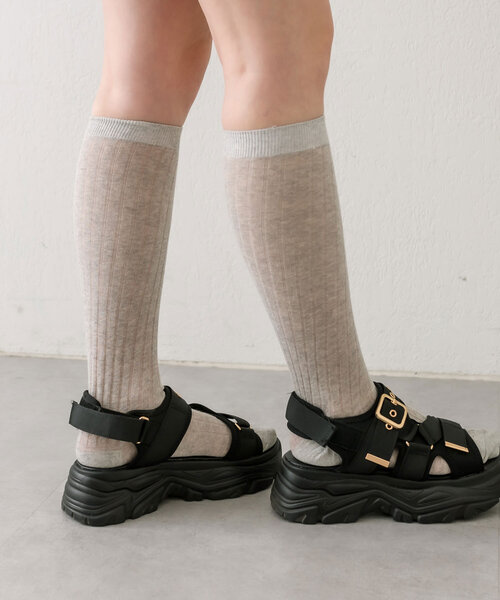 OLIVE des OLIVE（オリーブデオリーブ）の「セミシアルーズソックス　1041110150（ソックス/靴下・レディース・ホワイト/ライトグレー・FREE）」の17枚目の写真