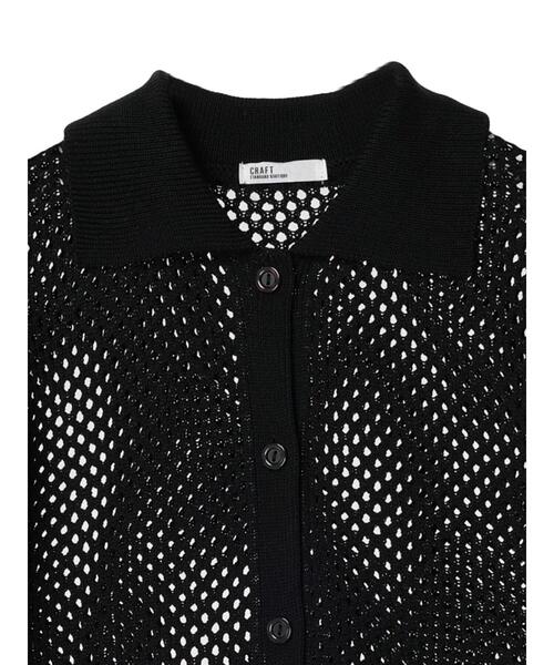 CRAFT STANDARD BOUTIQUE（クラフトスタンダードブティック）の「配色メッシュニットカーディガン（カーディガン/ボレロ・レディース・アイボリー/ブラック/グレイッシュブルー・FREE）」の22枚目の写真