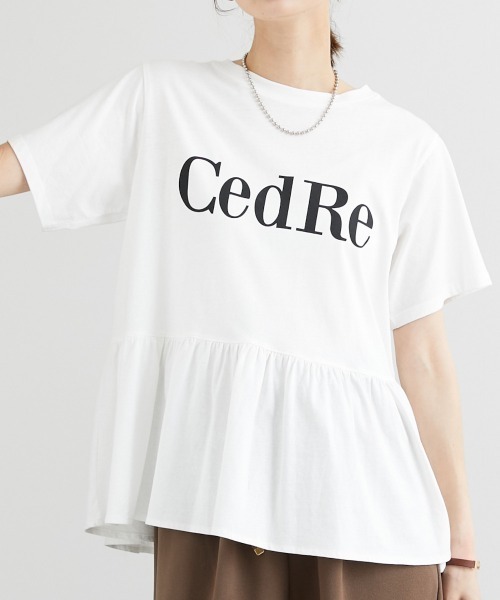 セール】ペプラムロゴプリントTシャツ（Tシャツ/カットソー