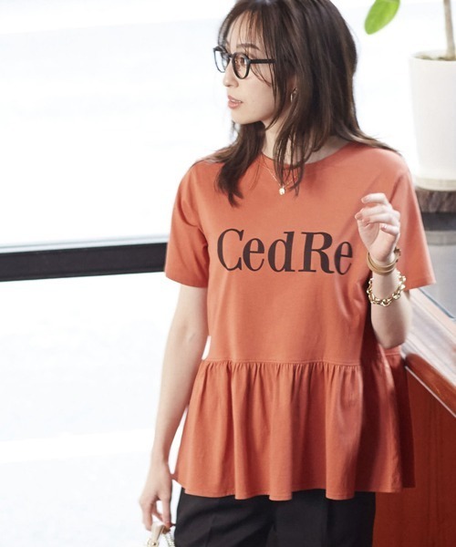 nissen（ニッセン）の「ペプラムロゴプリントTシャツ（Tシャツ/カットソー・レディース・オレンジ/オフホワイト/ブラック/ベージュ・L/M/S/LL）」の21枚目の写真