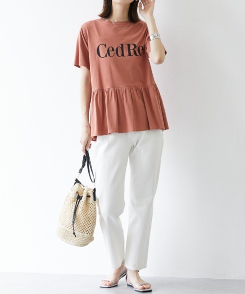 nissen（ニッセン）の「ペプラムロゴプリントTシャツ（Tシャツ/カットソー・レディース・オレンジ/オフホワイト/ブラック/ベージュ・L/M/S/LL）」の17枚目の写真