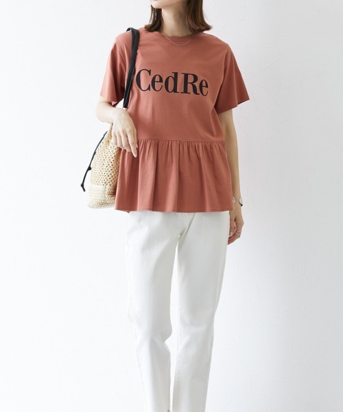 nissen（ニッセン）の「ペプラムロゴプリントTシャツ（Tシャツ/カットソー・レディース・オレンジ/オフホワイト/ブラック/ベージュ・L/M/S/LL）」の18枚目の写真