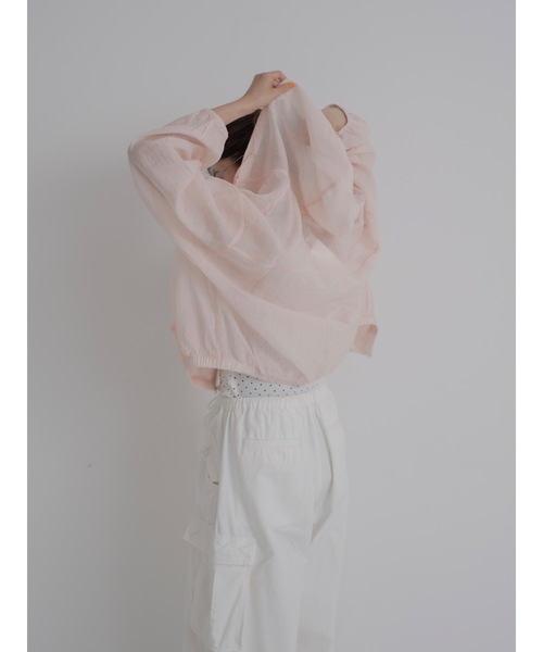 JUMELLE（ジュメロ）の「sheer blouson（シャツ/ブラウス・レディース・ピンク/アイボリー・FREE）」の19枚目の写真