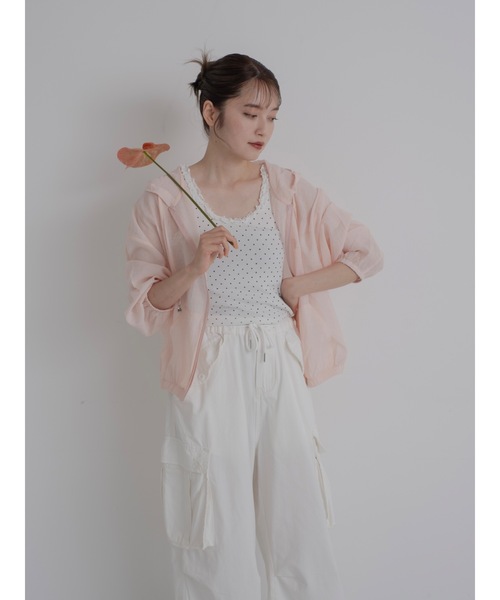 JUMELLE（ジュメロ）の「sheer blouson（シャツ/ブラウス・レディース・ピンク/アイボリー・FREE）」の21枚目の写真