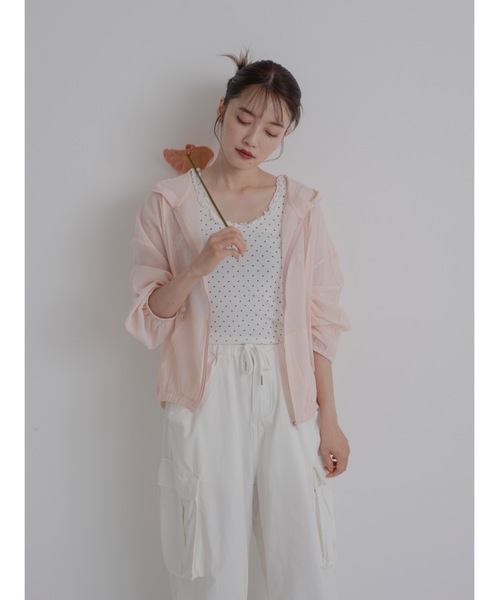 JUMELLE（ジュメロ）の「sheer blouson（シャツ/ブラウス・レディース・ピンク/アイボリー・FREE）」の22枚目の写真