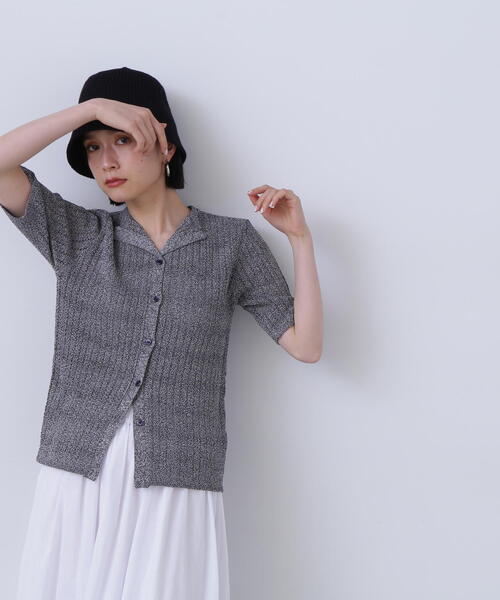 N.(N. Natural Beauty Basic)(エヌエヌナチュラルビューティーベーシック)の「◆カイキン柄編みニット(ニット/セーター・レディース・ベージュ/オレンジ/ブラック・MEDIUM)」の4枚目の写真