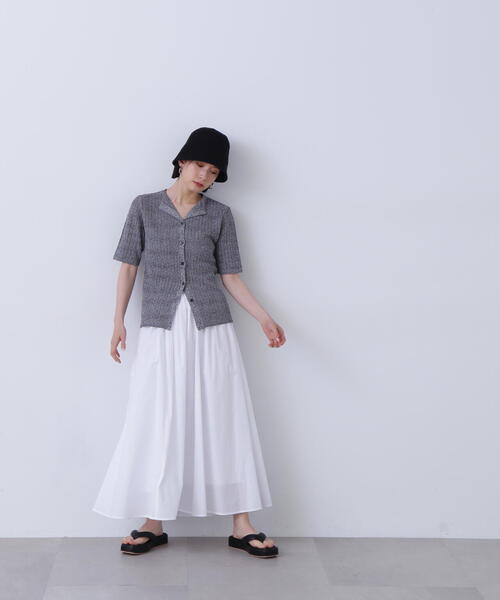 N.(N. Natural Beauty Basic)(エヌエヌナチュラルビューティーベーシック)の「◆カイキン柄編みニット(ニット/セーター・レディース・ベージュ/オレンジ/ブラック・MEDIUM)」の6枚目の写真