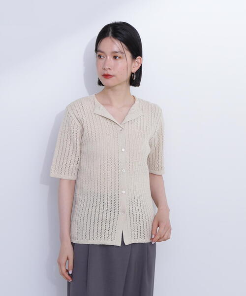 N.(N. Natural Beauty Basic)(エヌエヌナチュラルビューティーベーシック)の「◆カイキン柄編みニット(ニット/セーター・レディース・ベージュ/オレンジ/ブラック・MEDIUM)」の18枚目の写真