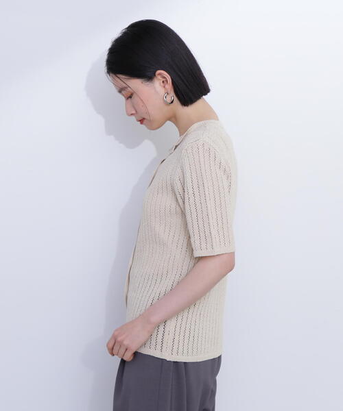 N.(N. Natural Beauty Basic)(エヌエヌナチュラルビューティーベーシック)の「◆カイキン柄編みニット(ニット/セーター・レディース・ベージュ/オレンジ/ブラック・MEDIUM)」の19枚目の写真