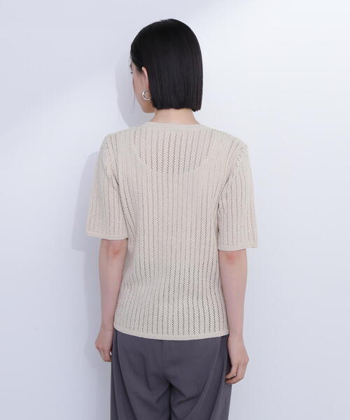 N.(N. Natural Beauty Basic)(エヌエヌナチュラルビューティーベーシック)の「◆カイキン柄編みニット(ニット/セーター・レディース・ベージュ/オレンジ/ブラック・MEDIUM)」の20枚目の写真