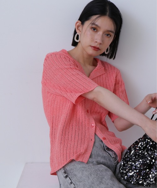 N.(N. Natural Beauty Basic)(エヌエヌナチュラルビューティーベーシック)の「◆カイキン柄編みニット(ニット/セーター・レディース・ベージュ/オレンジ/ブラック・MEDIUM)」の3枚目の写真