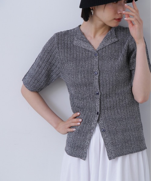 N.(N. Natural Beauty Basic)(エヌエヌナチュラルビューティーベーシック)の「◆カイキン柄編みニット(ニット/セーター・レディース・ベージュ/オレンジ/ブラック・MEDIUM)」の2枚目の写真